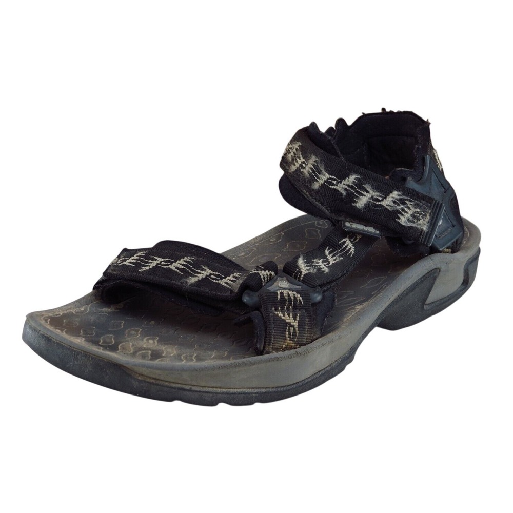 Teva Sz 10 Slip-On Sandals‎ Black Synthetic Men Hook & Loop